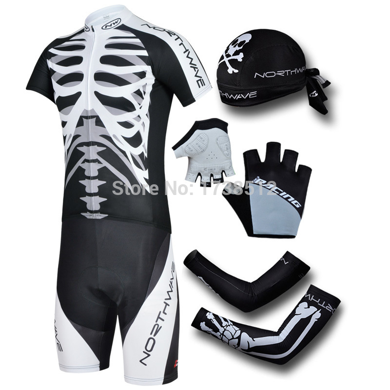 2014 ο ذ  ׷ Ŭ  ϰ ݹ +  ī + Ŭ  Retail +   尩/2014 NEW Skull cycling group set cycling jersey and shorts+cycling scar